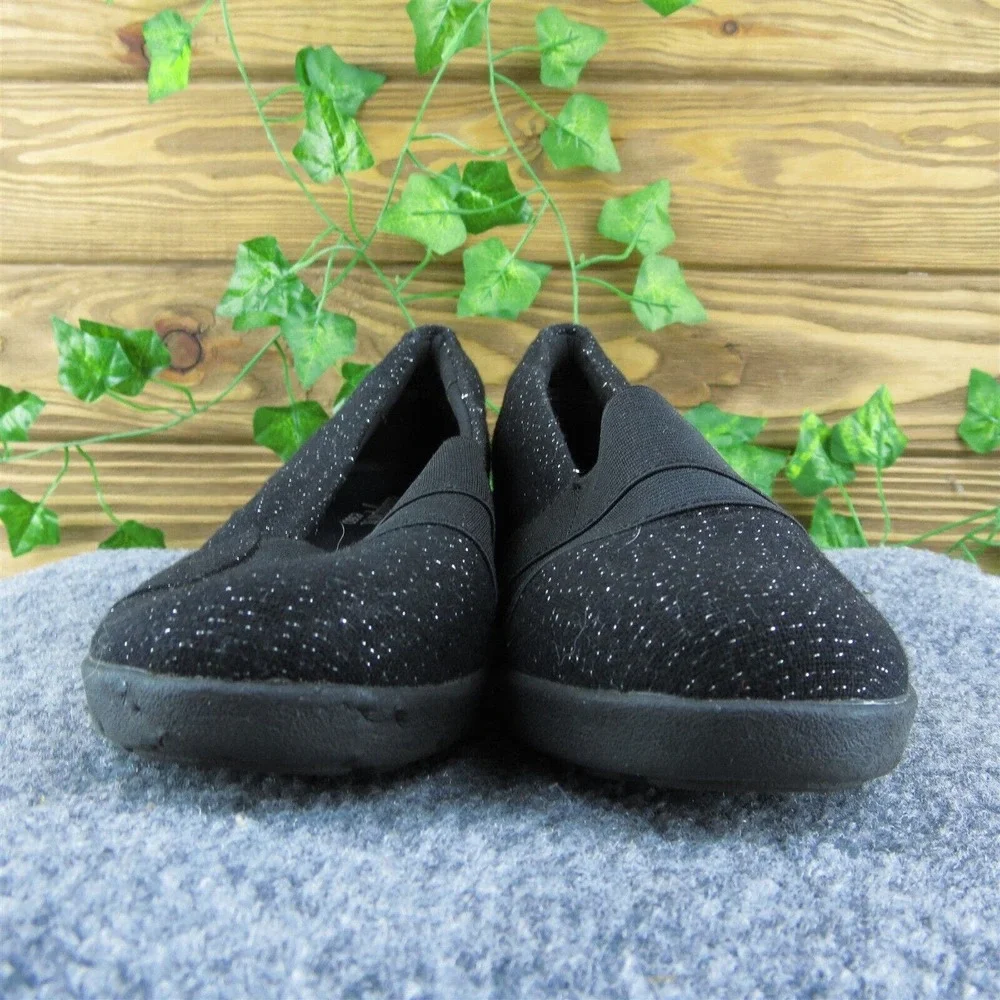Easy Spirit Kaleo Women Loafer Shoes Black‎ Fabric Slip On Size 7 Medium